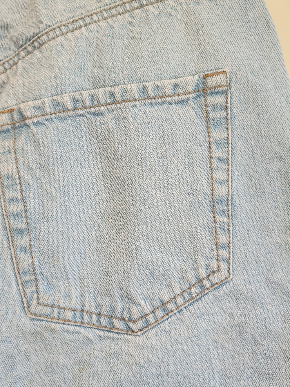 Garage Two Tone Colorblock Denim Patchwork Raw Hem Mini Skirt Size S - Picture 7 of 15